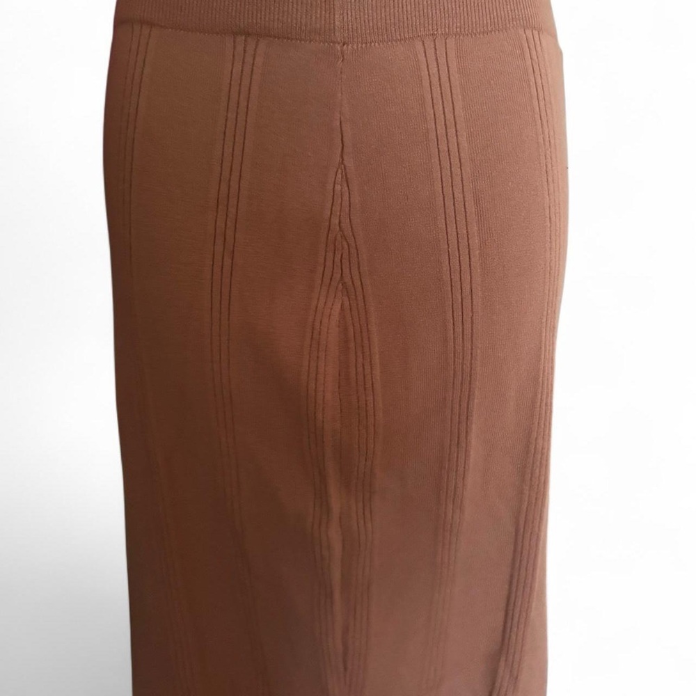 L’AGENCE Knit Midi Skirt – Nude Taupe 🍂 | Size XS | NWT